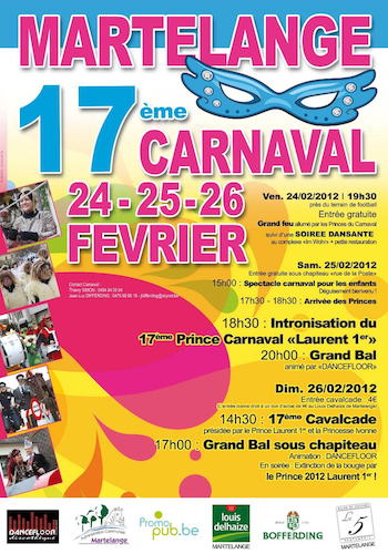 Affiche du Carnaval de Martelange 2012