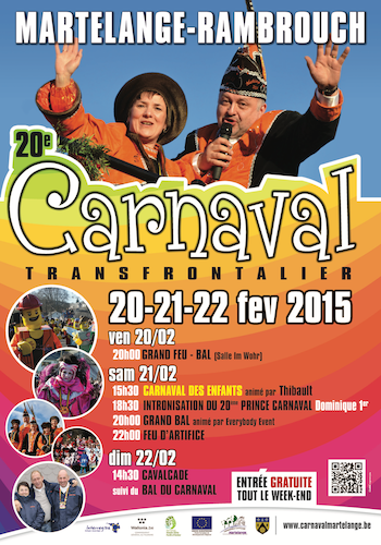 Affiche du Carnaval de Martelange 2015