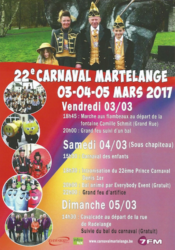 Affiche du Carnaval de Martelange 2017