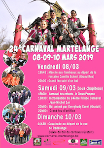 Affiche du Carnaval de Martelange 2019