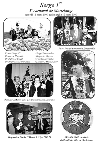 Carnaval de Martelange 2000, Brochure de Serge 1er