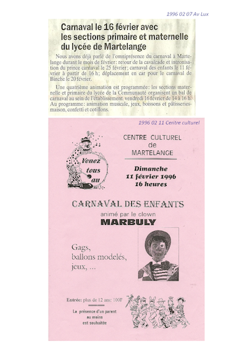 Carnaval de Martelange, Revue de presse de Philippe 1er