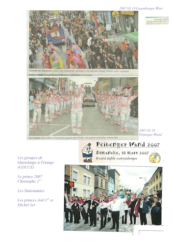 Carnaval de Martelange 2007, La revue de presse de Christophe 1er