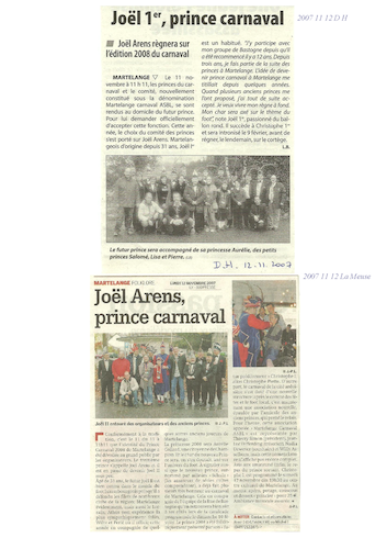 Carnaval de Martelange, Revue de presse de Joël II †