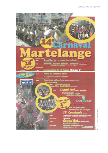 Carnaval de Martelange, Revue de presse de Christian 1er