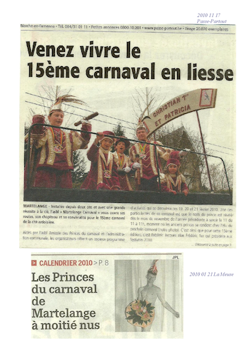 Carnaval de Martelange, Revue de presse de Frédéric 1er