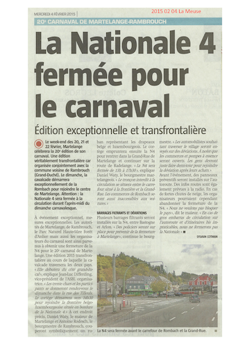 Carnaval de Martelange, Revue de presse de Dominique 1er